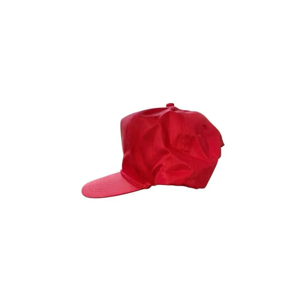 Vintage Luna Basics Lil Crab Fishing Team Red Rope Hat Baseball Cap One Size